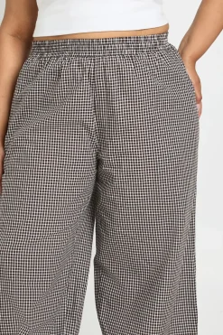 Pantalon Ballon Grande Taille À Taille Élastiquée À Carreaux Vichy