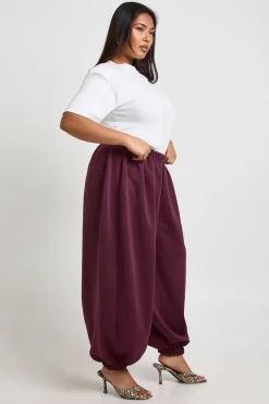boohoo Pantalon Ballon Grande Taille<Femme Pantalons|Looks Bordeaux