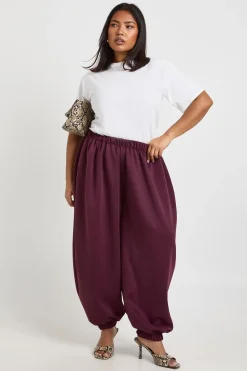 boohoo Pantalon Ballon Grande Taille<Femme Pantalons|Looks Bordeaux