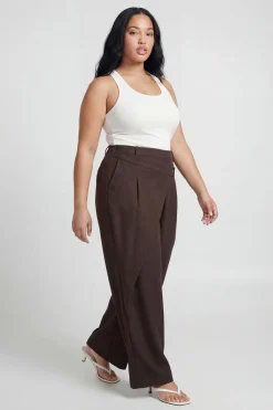 boohoo Pantalon Ballon Grande Taille À Taille Croisée<Femme Pantalons|Looks Chocolat