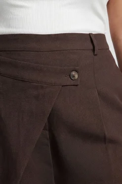 boohoo Pantalon Ballon Grande Taille À Taille Croisée<Femme Pantalons|Looks Chocolat
