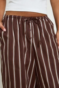 boohoo Pantalon Ballon À Rayures Avec Liens Aux Chevilles<Femme Pantalons|Looks Chocolat