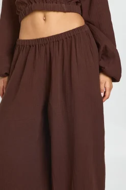Pantalon Ballon Taille Basse En Gaze De Coton
