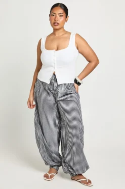 boohoo Pantalon Ballon Vichy Grande Taille<Femme Pantalons