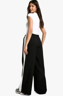 boohoo Pantalon À Bandes Latérales Avec Taille À Cordon<Femme Pantalons