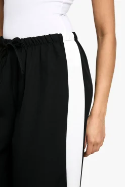 boohoo Pantalon À Bandes Latérales Avec Taille À Cordon<Femme Pantalons