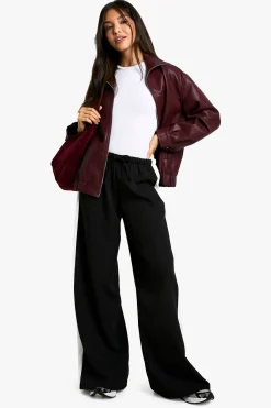 boohoo Pantalon À Bandes Latérales Avec Taille À Cordon<Femme Pantalons