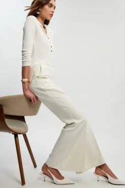 KarenMillen Pantalon Bootcut Ajusté Poli Petite Taille<Femme Pantalons|Tailleurs