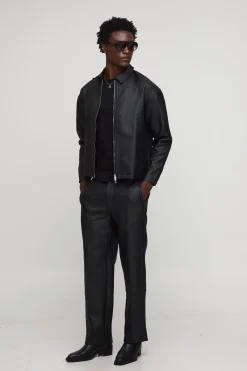 boohooMAN Pantalon Bouclé à Coupe Large à Revêtement Mat<Homme Ensembles