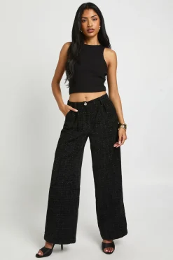 boohoo Pantalon Boucle à jambes larges<Femme Pantalons