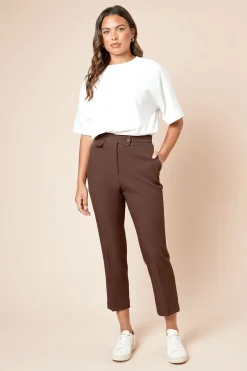 Pantalon Capri à Détail Patte