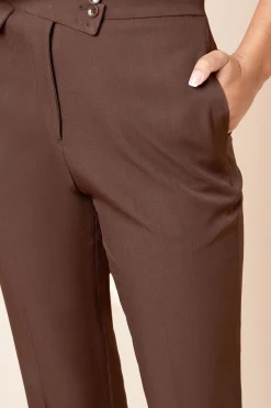 Pantalon Capri à Détail Patte
