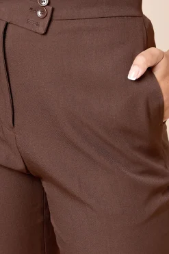 Pantalon Capri à Détail Patte