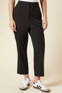 Pantalon Capri à Détail Patte Petite