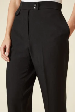 Pantalon Capri à Détail Patte Petite