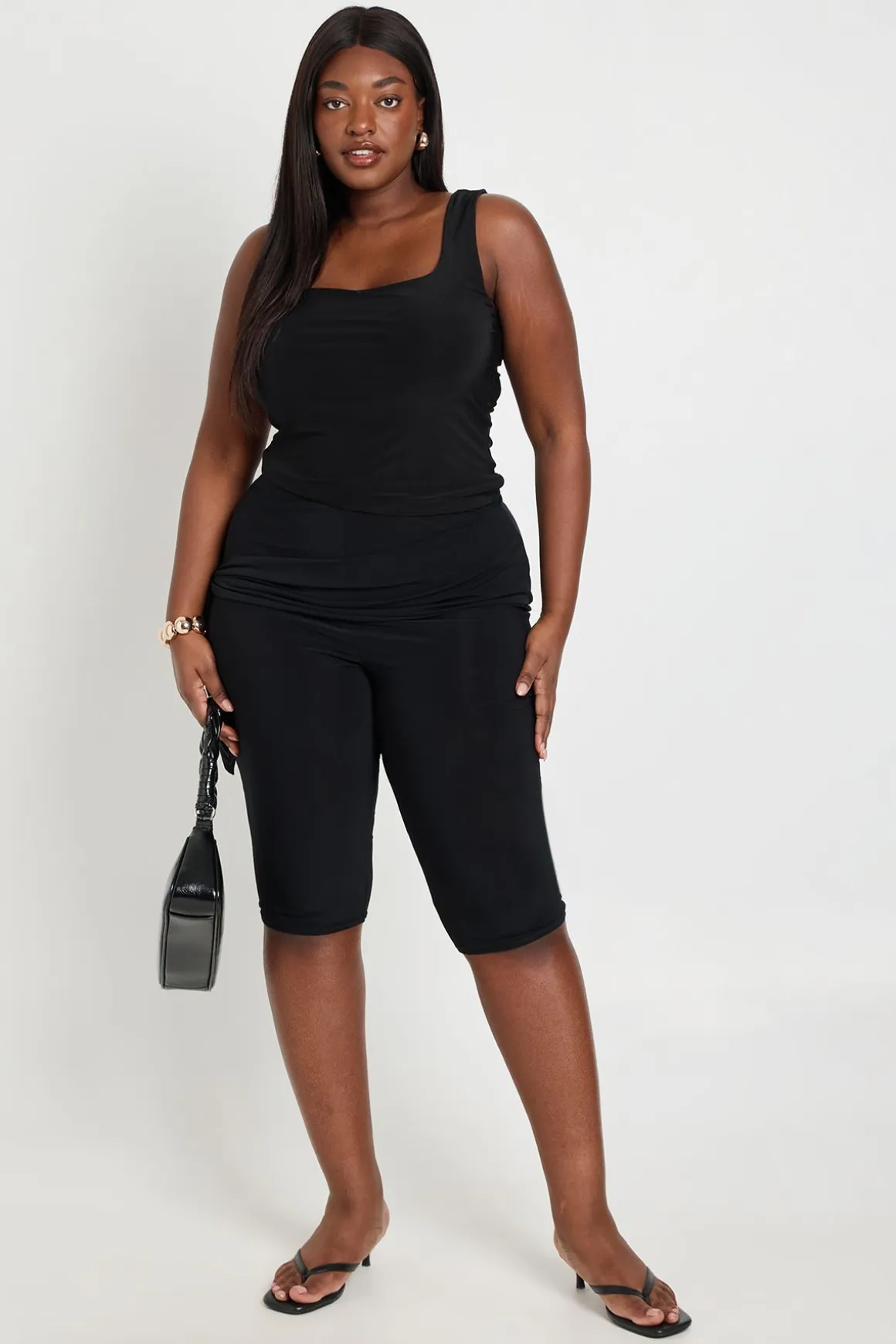 Pantalon Capri Grande Taille Avec Détail Nœud