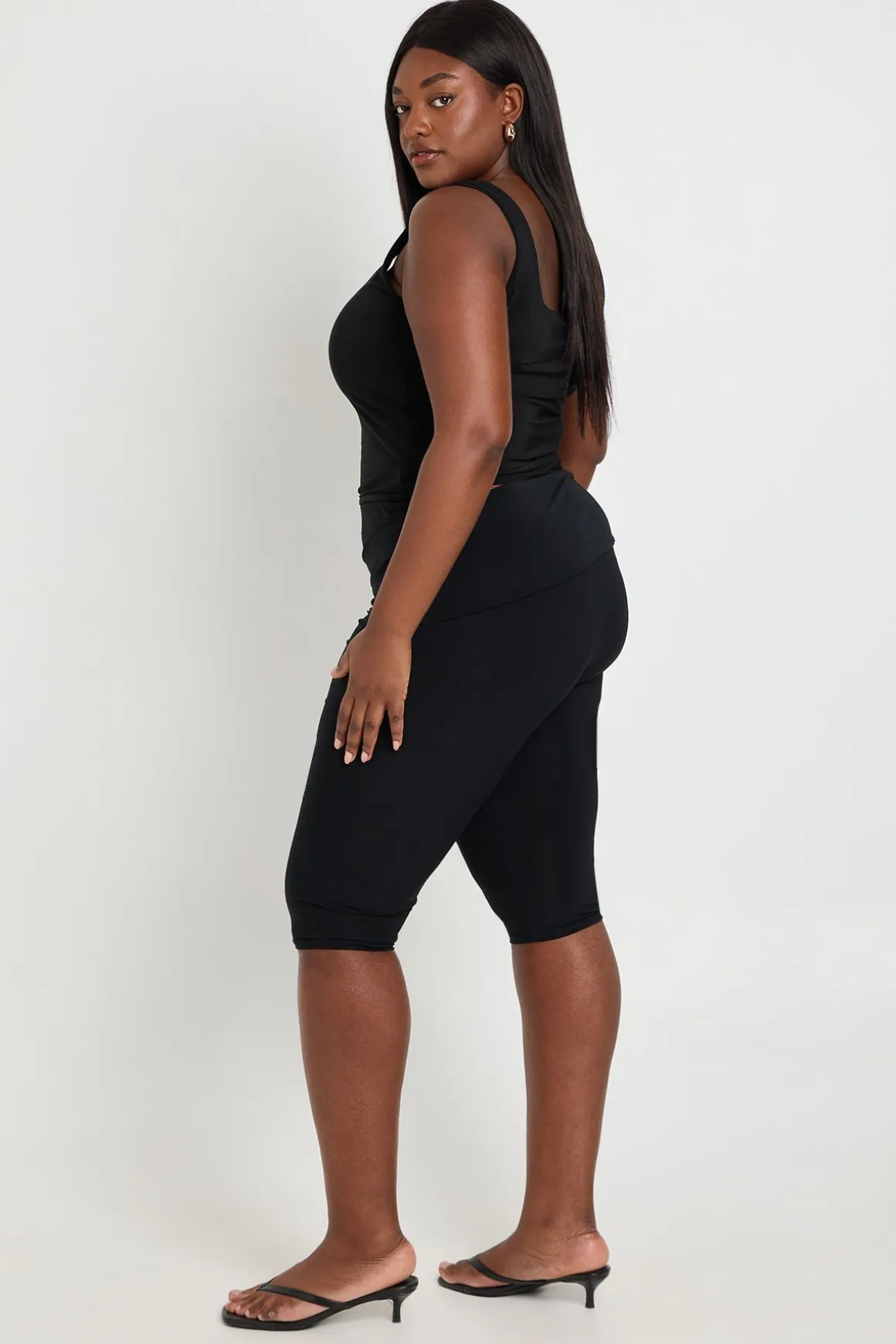 Pantalon Capri Grande Taille Avec Détail Nœud