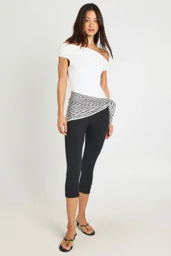 Pantalon Capri Moulant Mat Effet Seconde Peau Coupe Tall