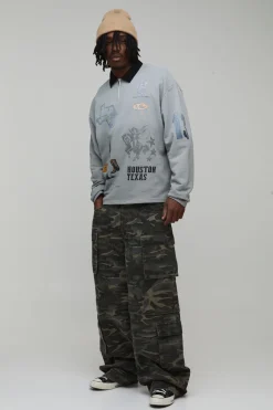 boohooMAN Pantalon Cargo Ample 2-en-1 Transformable À Imprimé Camouflage Coupe Tall<Homme Pantalons Tall|Tout Afficher