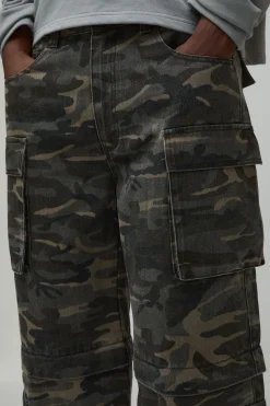 boohooMAN Pantalon Cargo Ample 2-en-1 Transformable À Imprimé Camouflage Coupe Tall<Homme Pantalons Tall|Tout Afficher