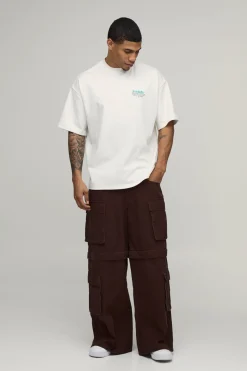 Pantalon Cargo Baggy Délavé Soleil Avec Jambes Détachables