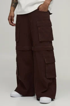 Pantalon Cargo Baggy Délavé Soleil Avec Jambes Détachables