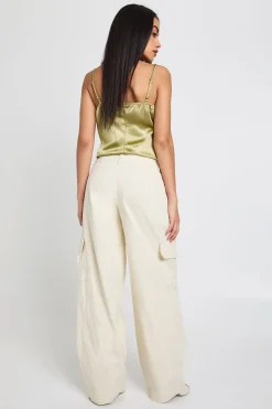 boohoo Pantalon Cargo Ballon En Sergé<Femme Pantalons