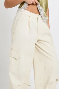 boohoo Pantalon Cargo Ballon En Sergé<Femme Pantalons