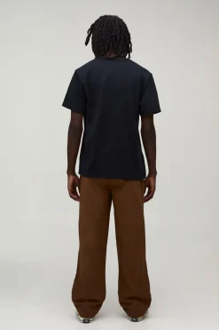 Pantalon Cargo Brodé Coupe Décontractée Bicolore