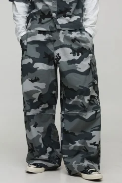 Pantalon cargo camouflage extrême en ripstop parachute