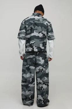 Pantalon cargo camouflage extrême en ripstop parachute