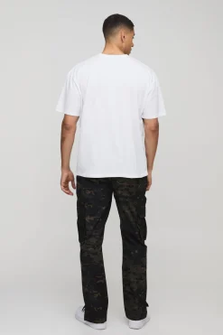 Pantalon Cargo Camouflage Slim Flare Ripstop