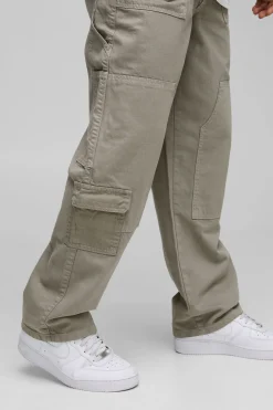 Pantalon Cargo Carpenter Cropped en sergé décontracté
