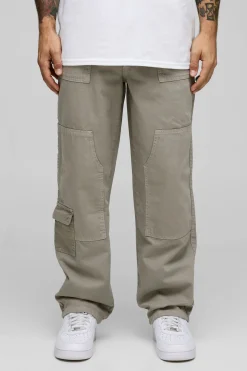 Pantalon Cargo Carpenter Cropped en sergé décontracté