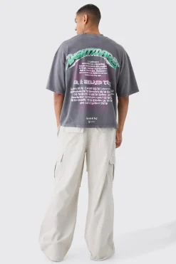 Pantalon cargo à coupe baggy extrême en écru
