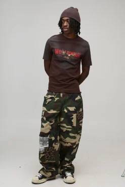 Pantalon Cargo Coupe Ballon Avec Empiècements Camouflage
