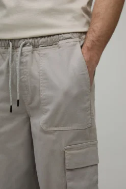 Pantalon Cargo Coupe Décontractée À Taille Élastique