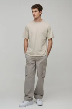 Pantalon Cargo Coupe Décontractée À Taille Élastique