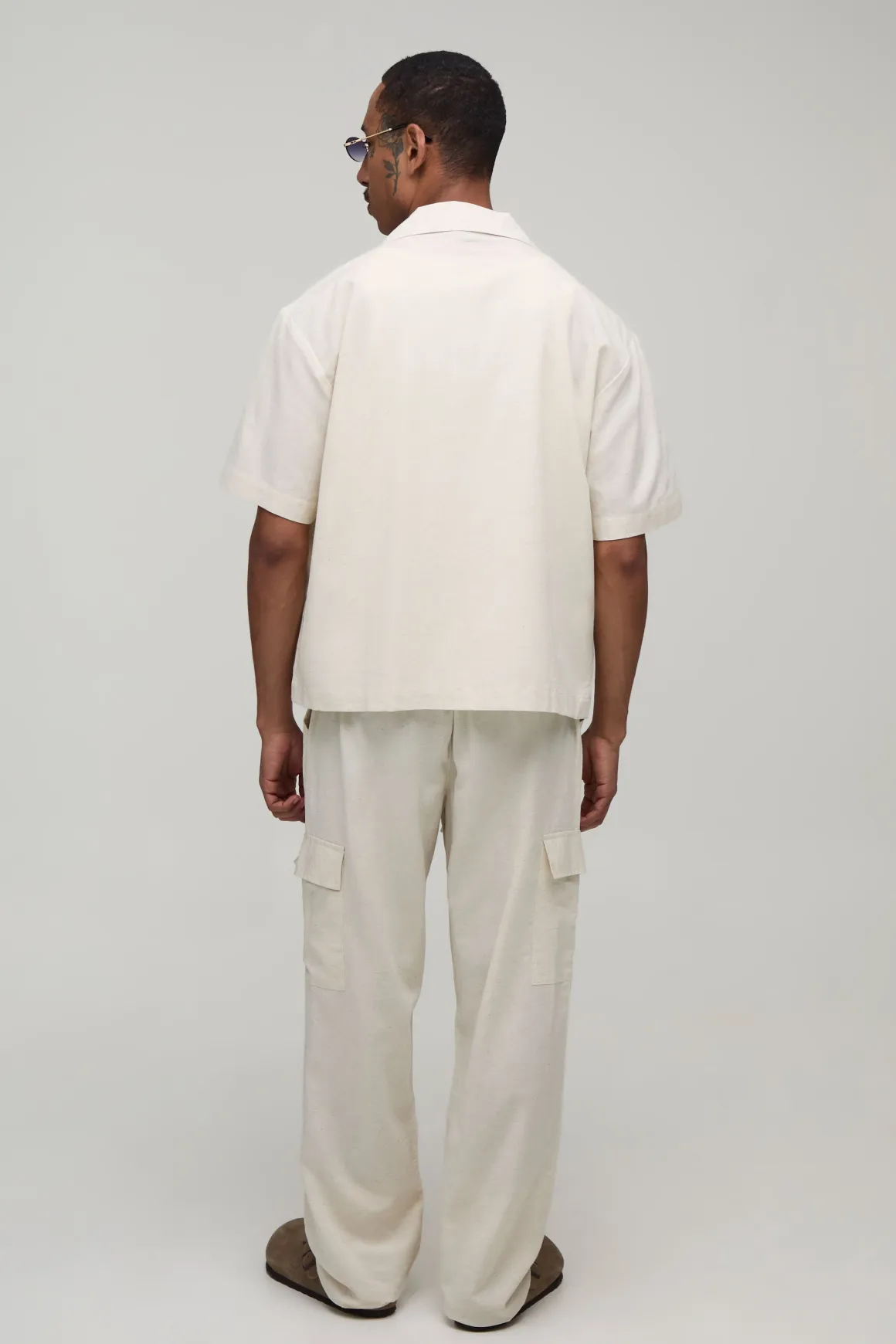 boohooMAN Pantalon cargo à coupe droite et taille fixe<Homme Pantalons Cargo