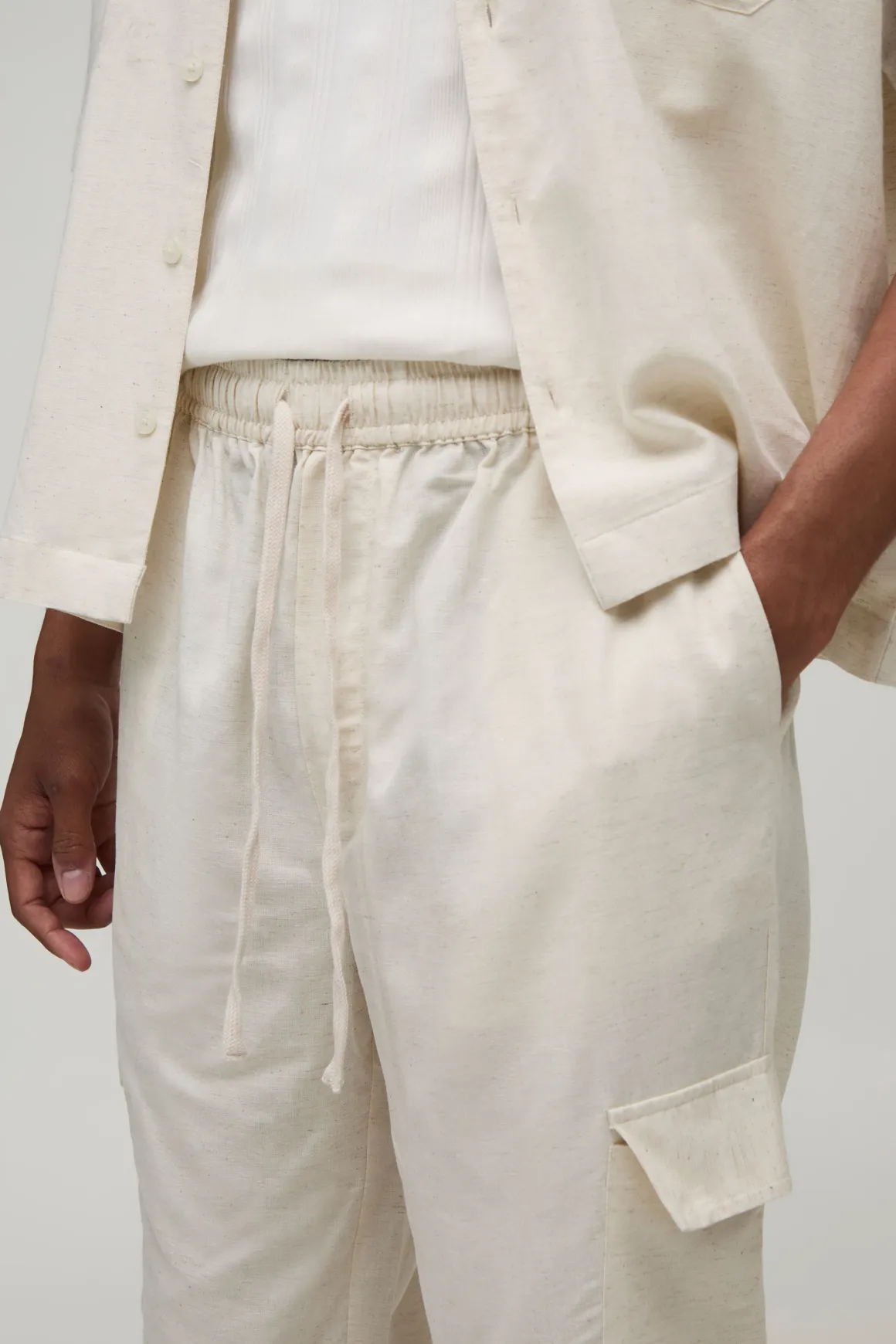 boohooMAN Pantalon cargo à coupe droite et taille fixe<Homme Pantalons Cargo