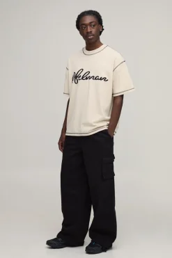 boohooMAN Pantalon Cargo Coupe Parachute À Taille Élastiquée<Homme Pantalons Cargo