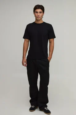 Pantalon Cargo Droit À Poches Passepoilées