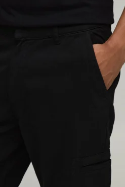 Pantalon Cargo Droit À Poches Passepoilées