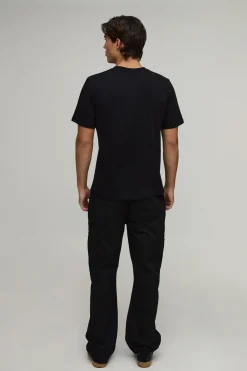 Pantalon Cargo Droit À Poches Passepoilées