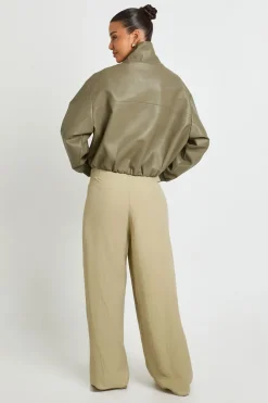 Pantalon Cargo En Nylon Avec Détail Plissé