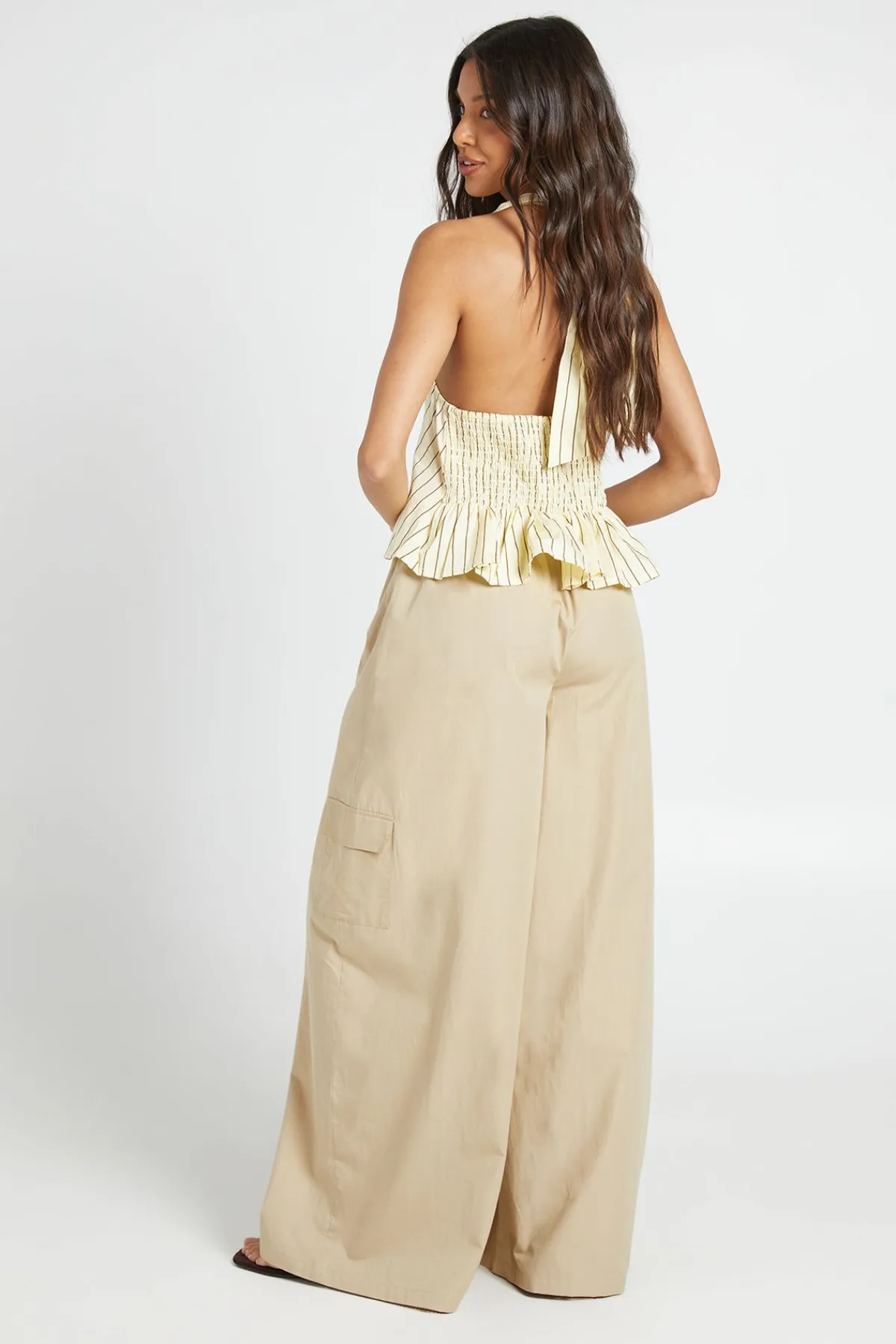 boohoo Pantalon Cargo En Popeline De Coton<Femme Pantalons