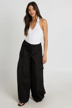 Pantalon Cargo En Popeline De Coton