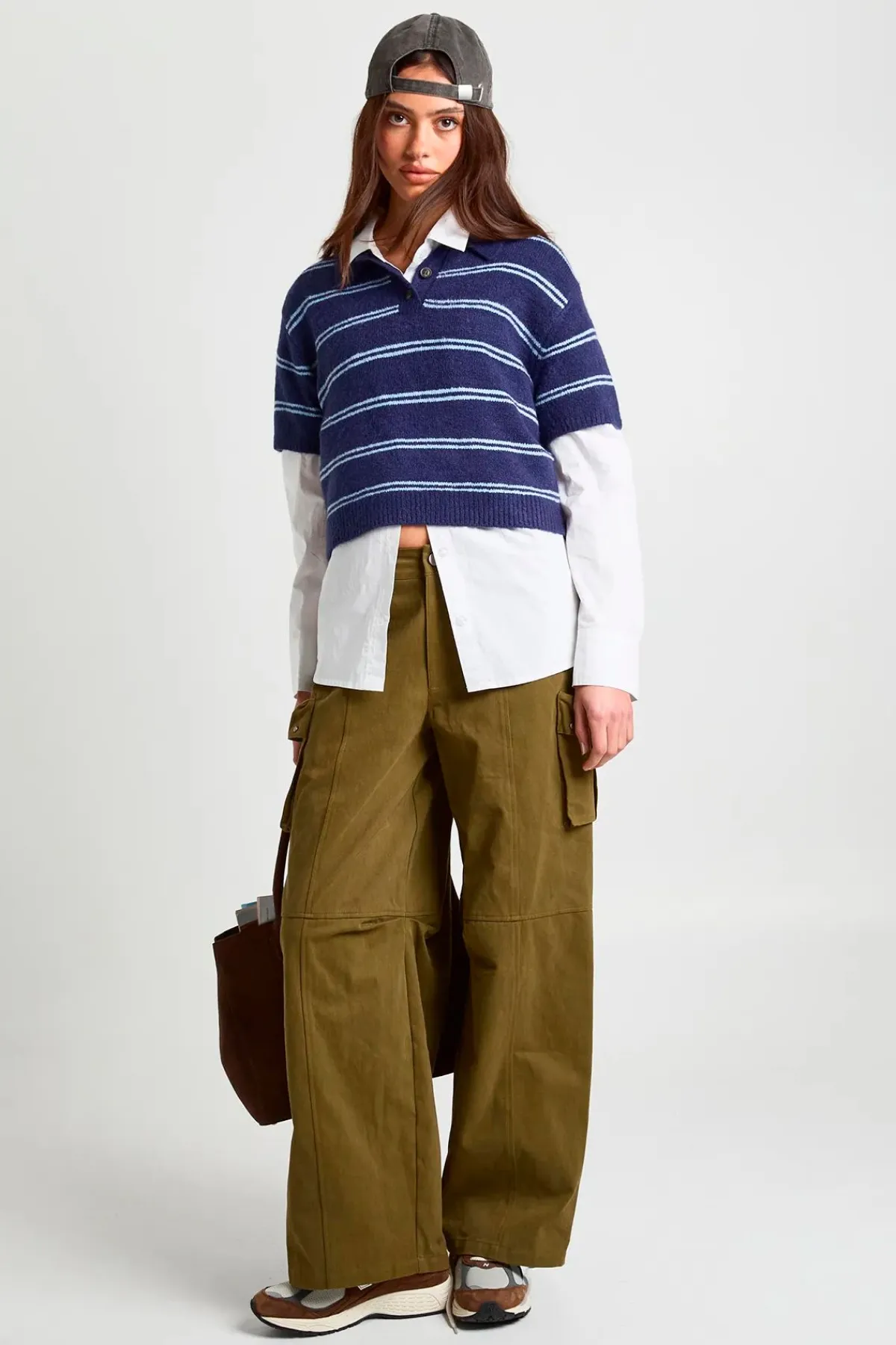 boohoo Pantalon Cargo En Sergé<Femme Pantalons