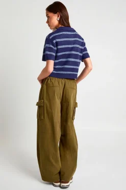 boohoo Pantalon Cargo En Sergé<Femme Pantalons