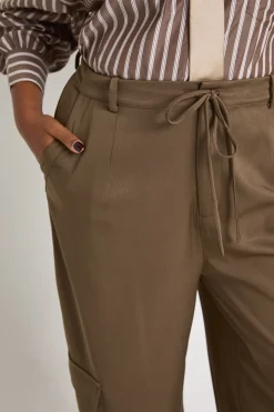 Pantalon Cargo En Sergé De Coton Grande Taille